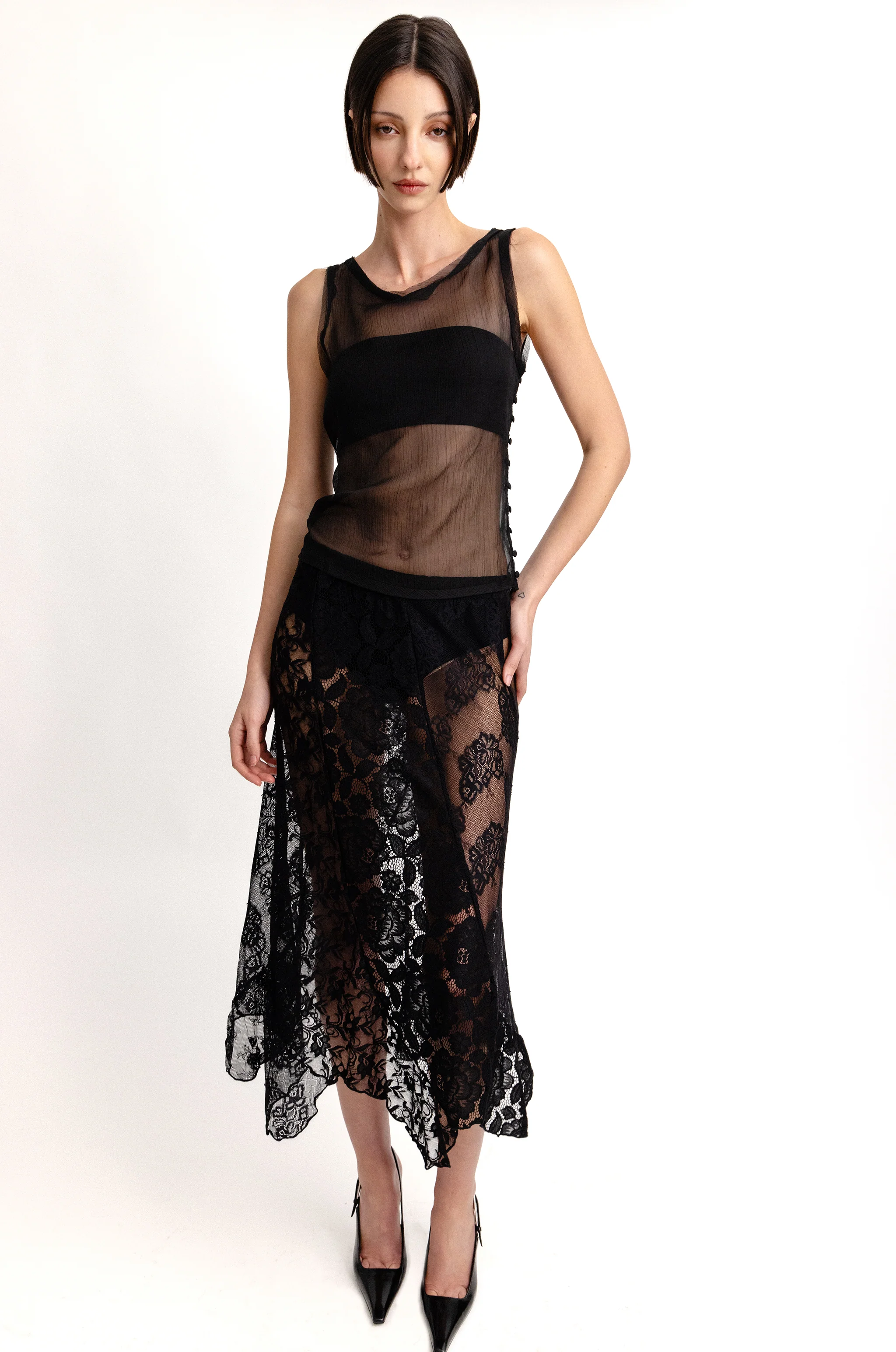 Alexis Midi Skirt | Black - Image 6