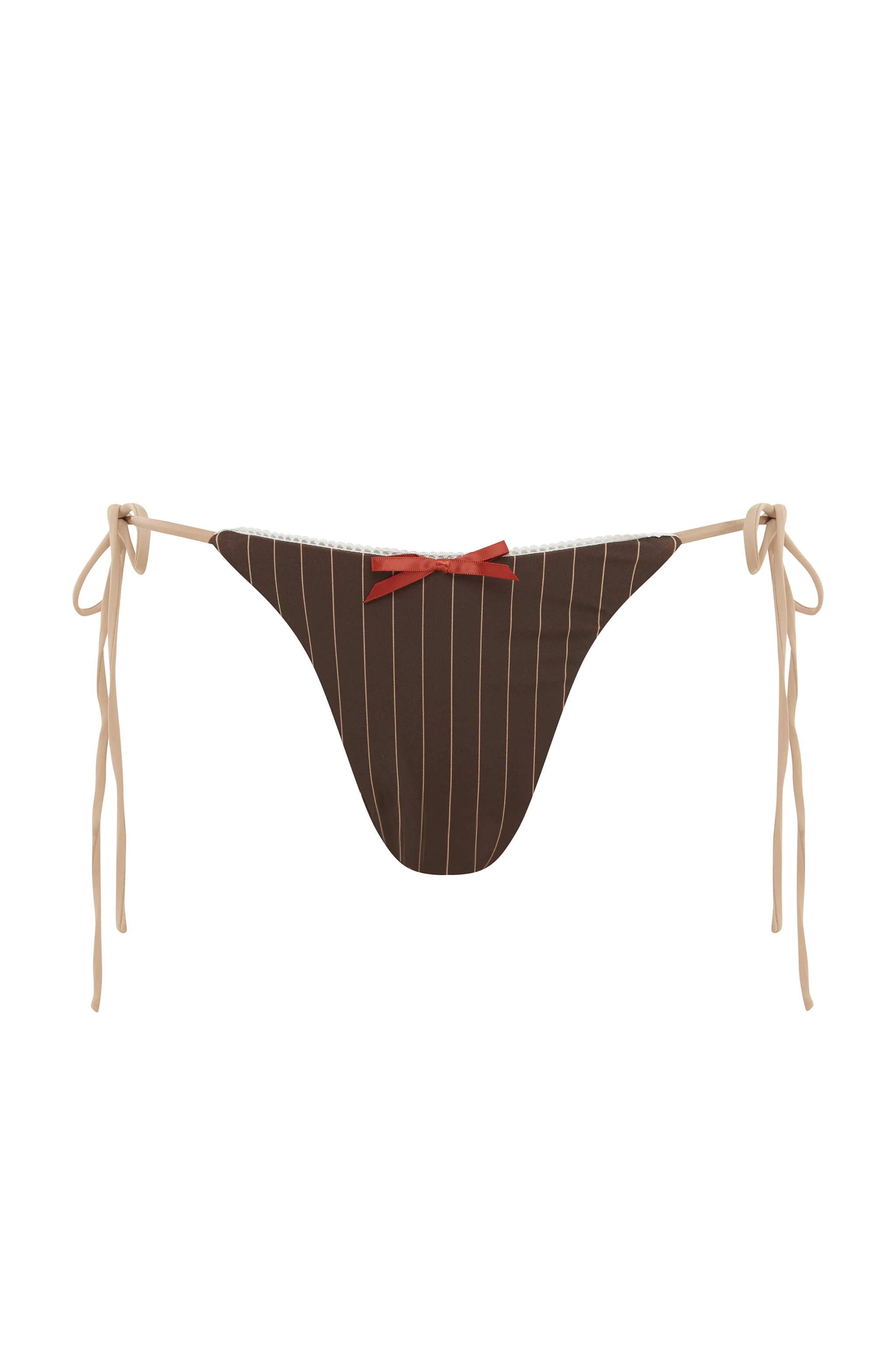 Juni Bikini Bottom | Brown Pinstripe - Image 5