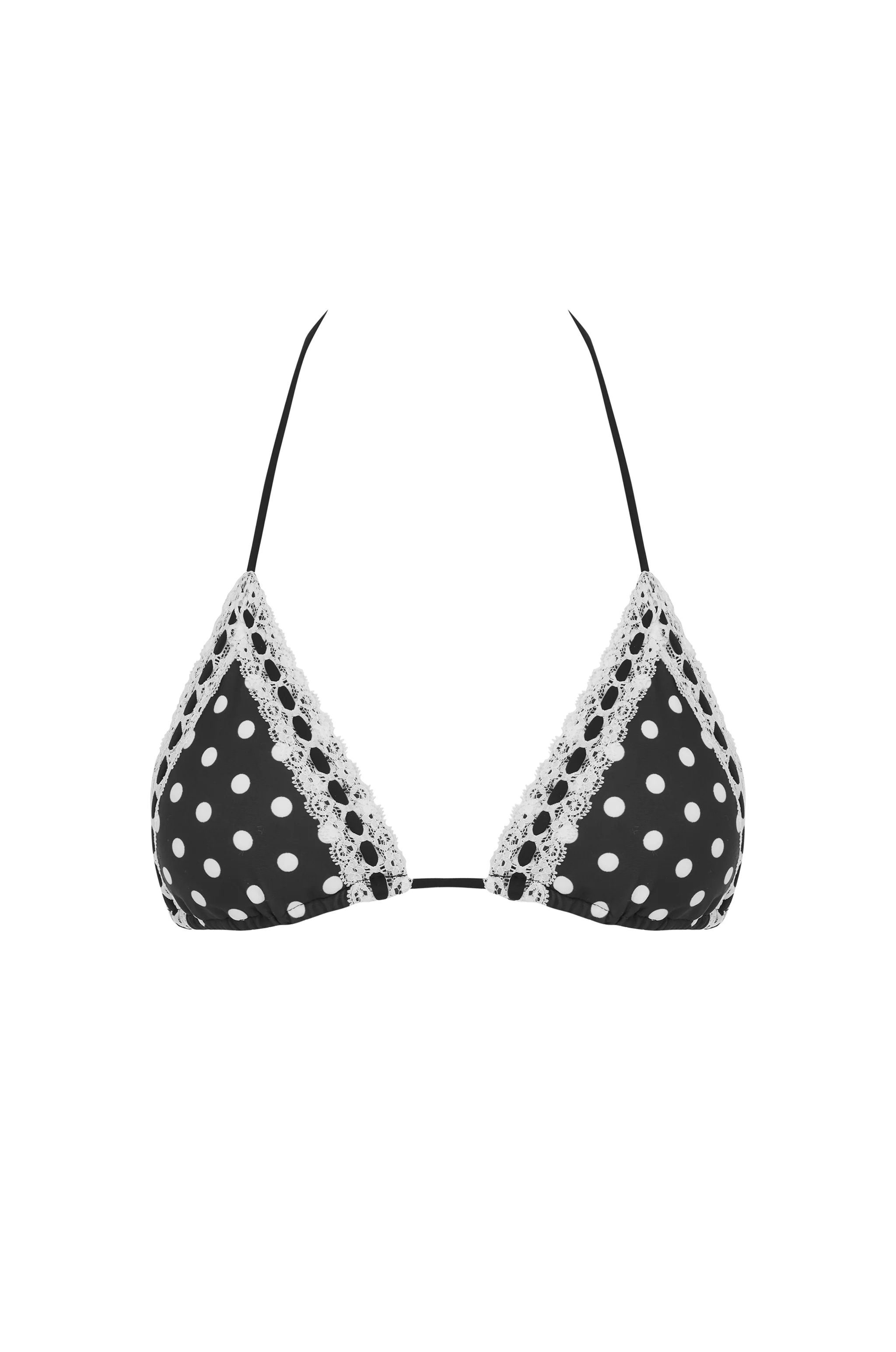 Juni Bikini Top | Black / White Polka Dot - Image 7