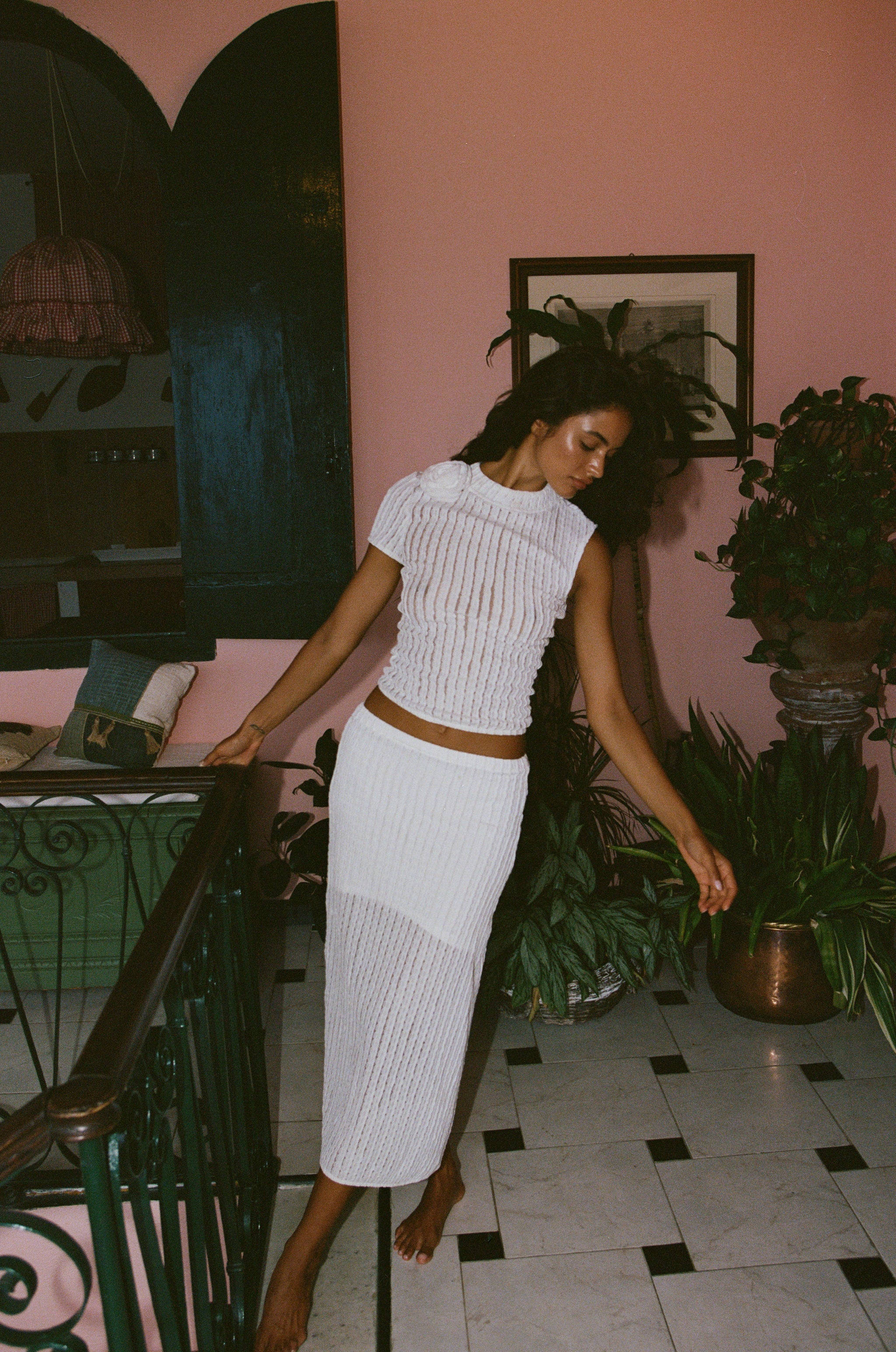 Loulou Midi Skirt | White - Image 5