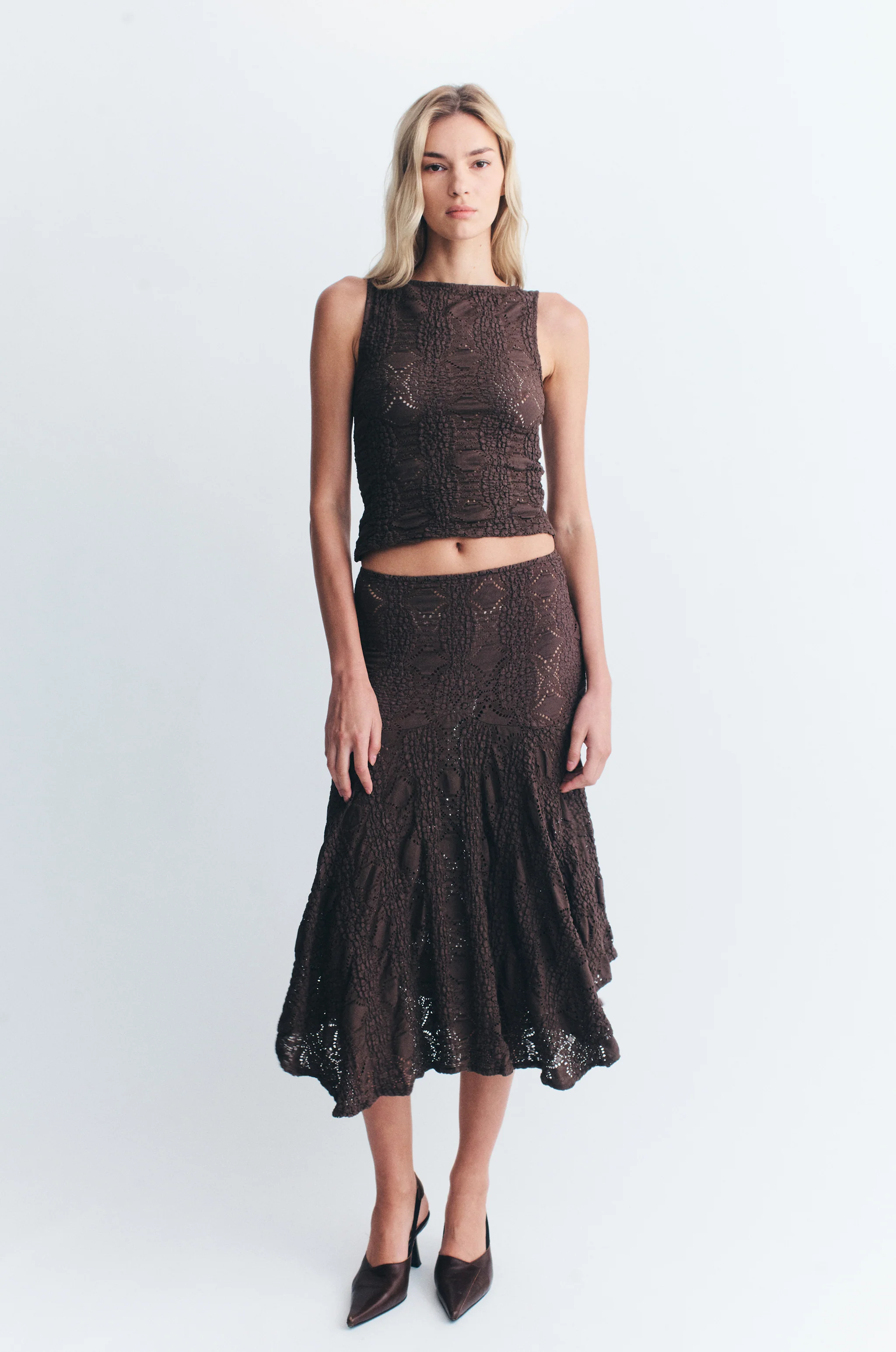 Maeve Midi Skirt | Brown - Image 3
