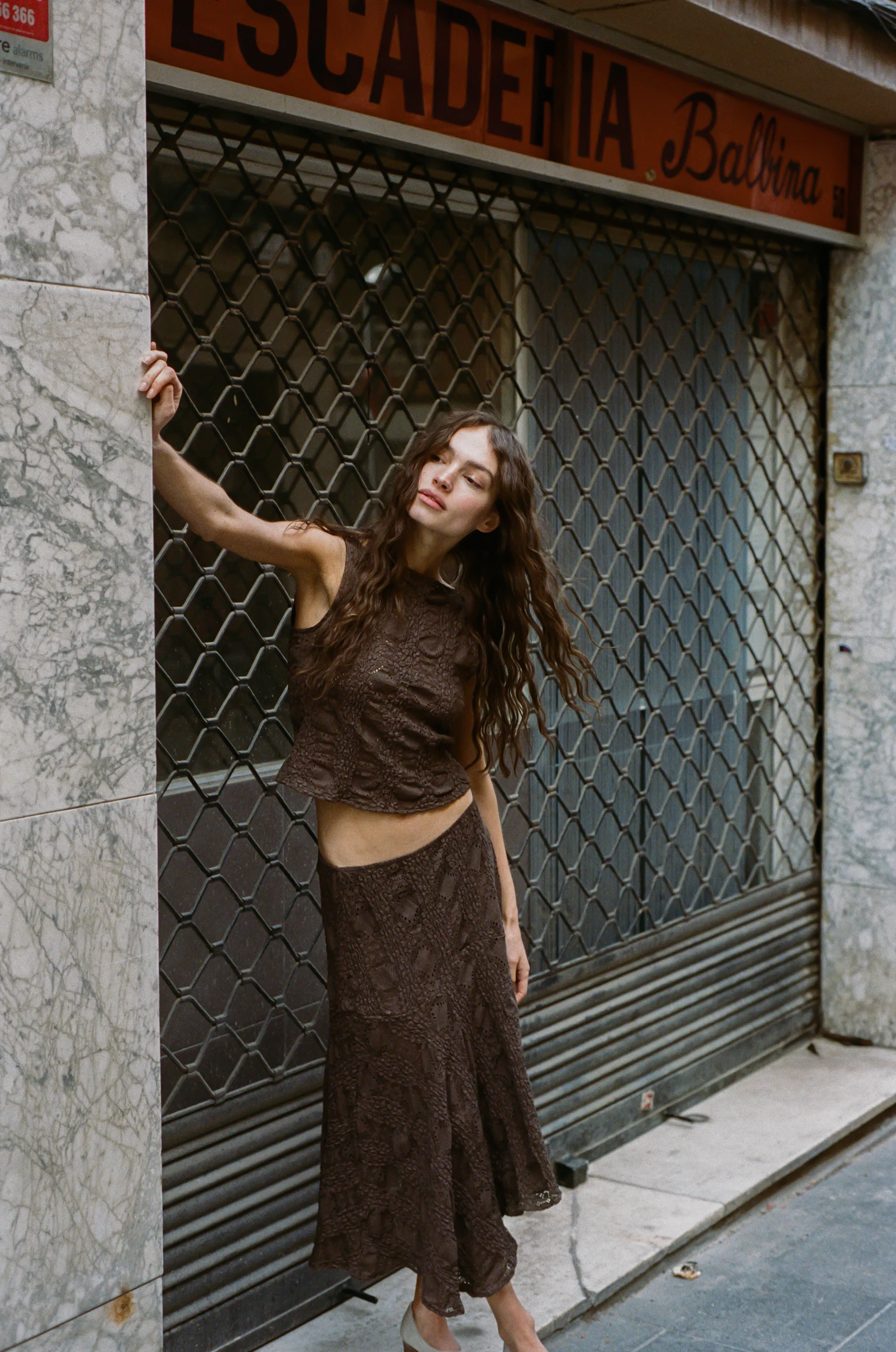 Maeve Midi Skirt | Brown - Image 5