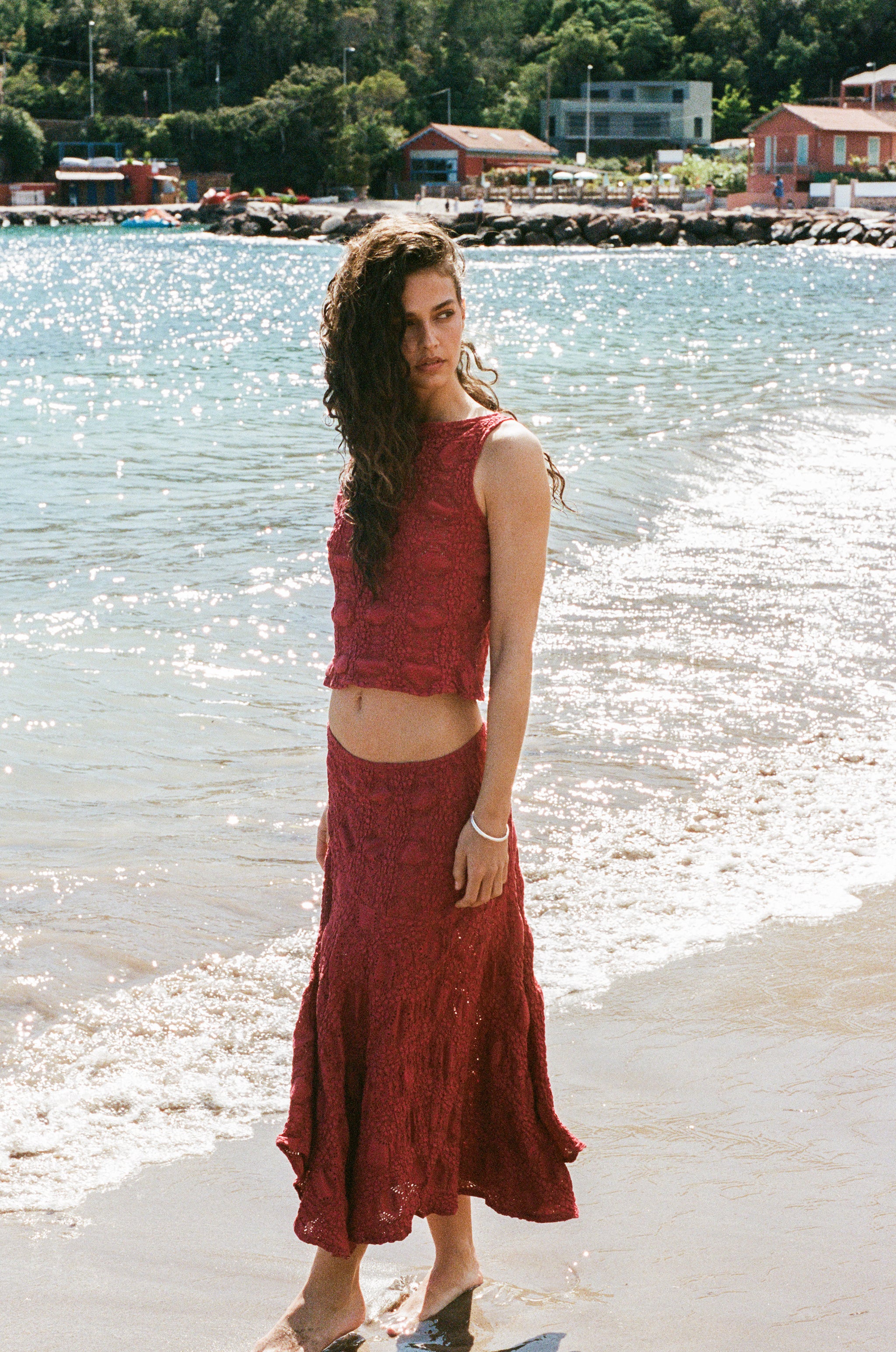 Maeve Midi Skirt | Red - Image 3