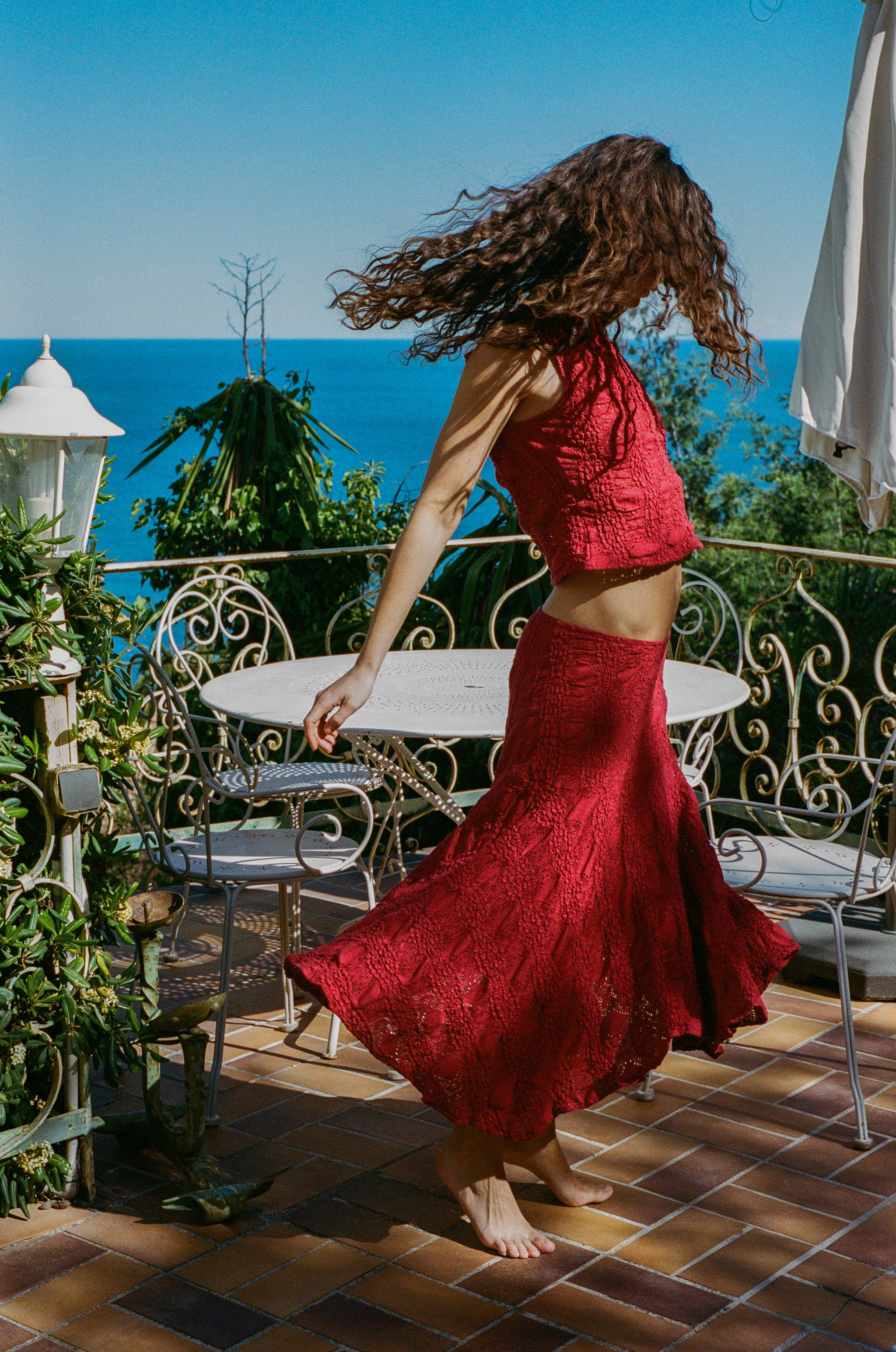 Maeve Midi Skirt | Red - Image 4