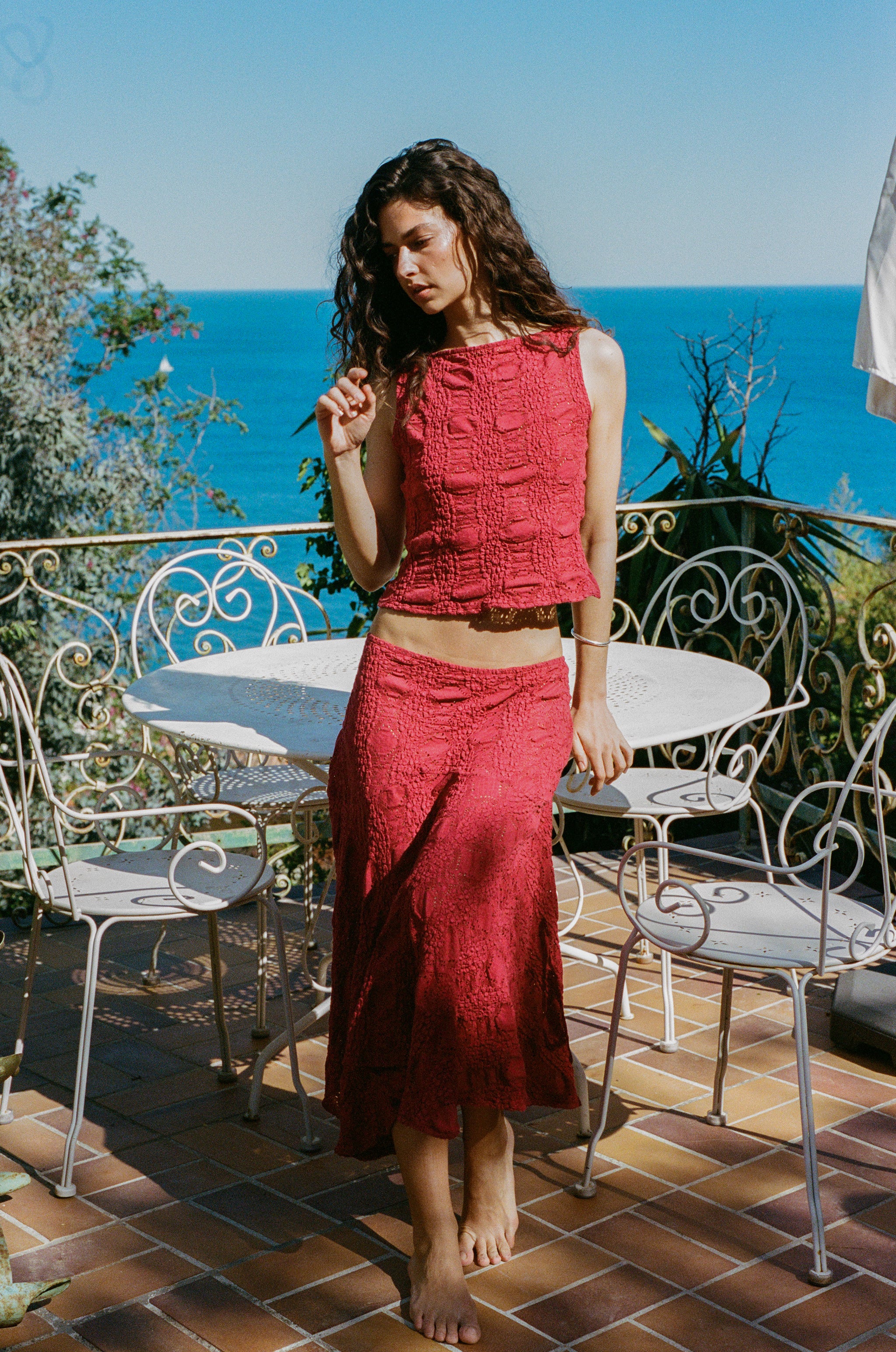 Maeve Midi Skirt | Red - Image 5