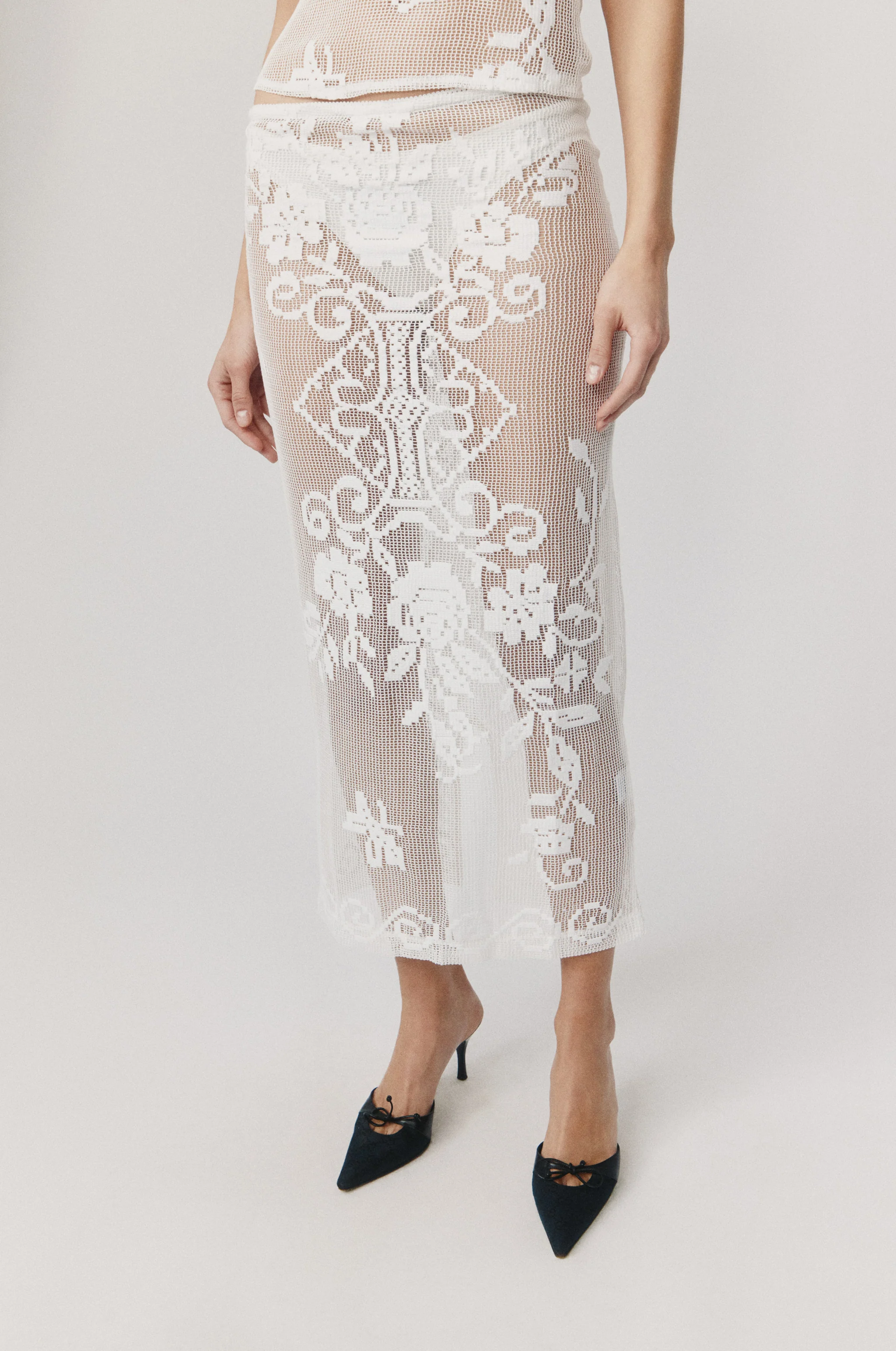 Saint Midi Skirt | White - Image 3